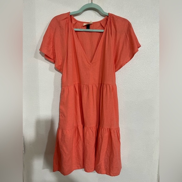 Universal thread linen, blend dress peach NWOT - Picture 1 of 4